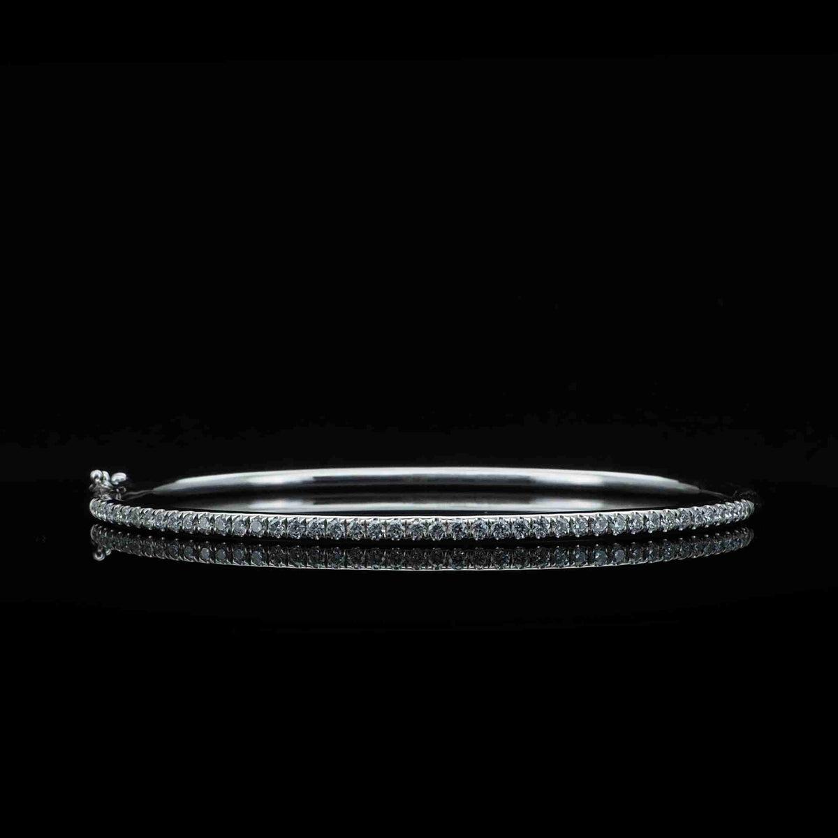 Platinum (Solid Gold) Round Lab Grown Diamond Bracelet