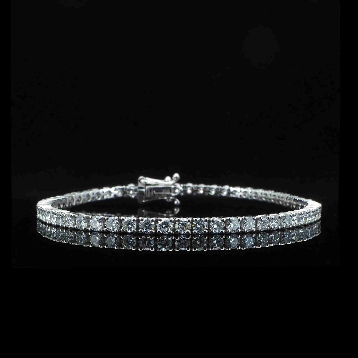 Round Tennis Lab Grown Diamond Bracelet