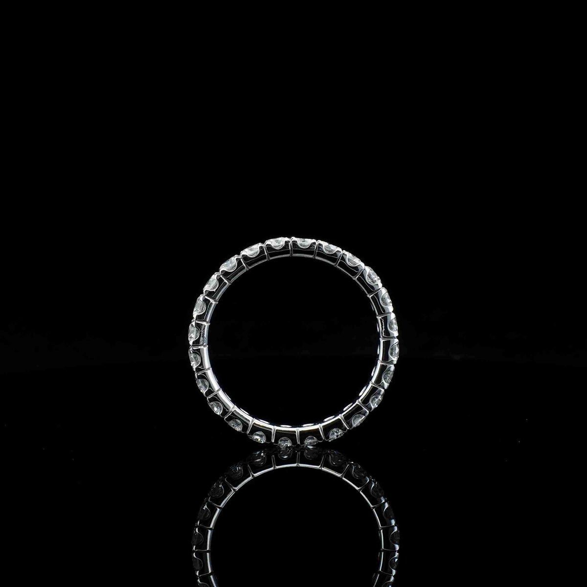 18K White Gold Round Lab-Grown Diamond Full Eternity Ring
