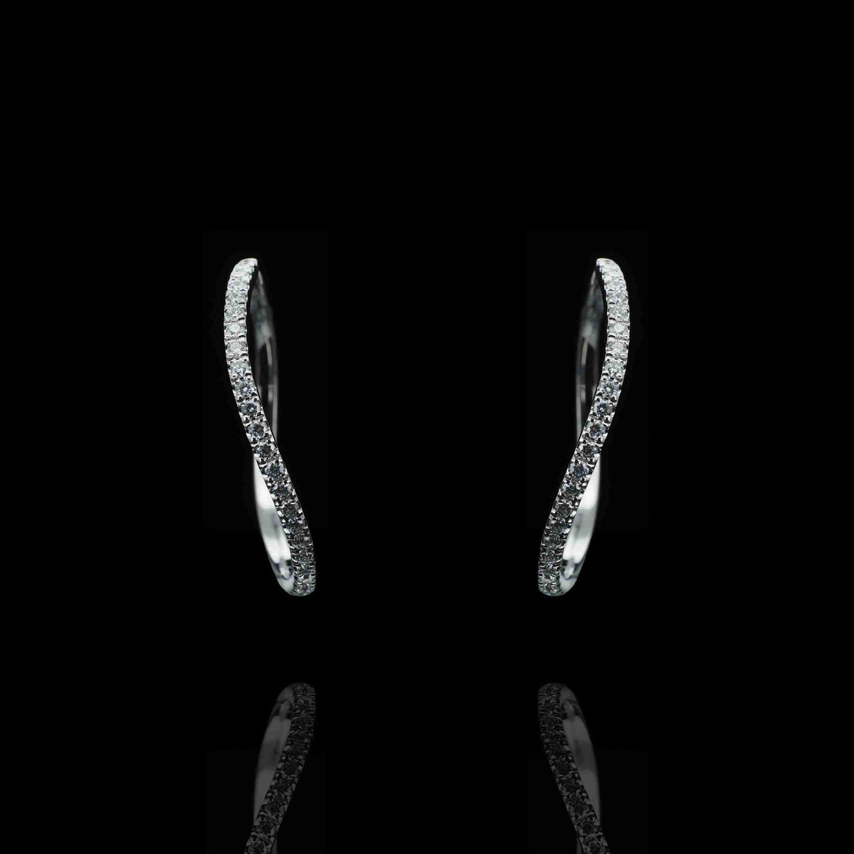 18K White Gold/Rose Gold/Yellow Gold Round Lab Grown Diamond Earrings