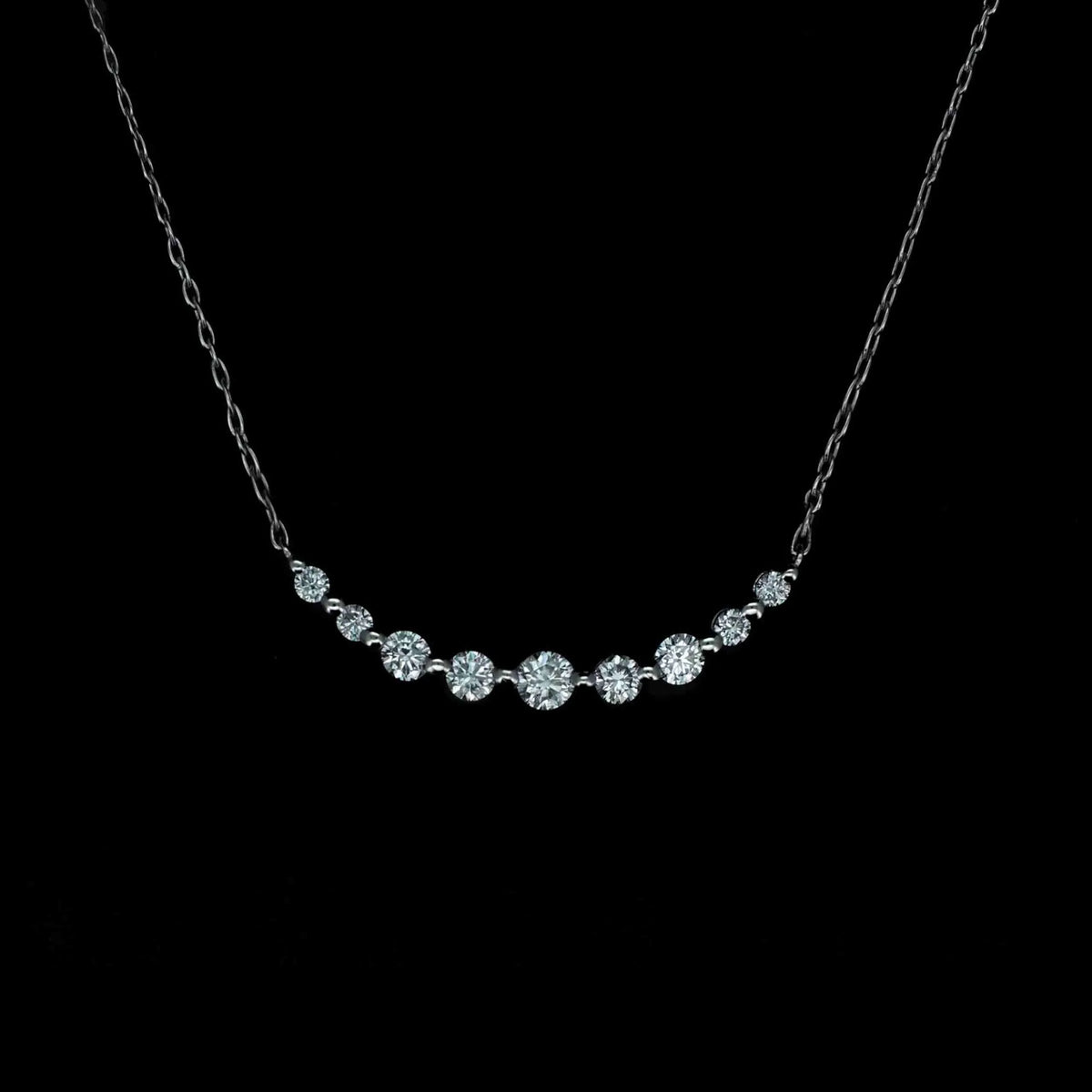 18K White Gold Round Lab Grown Diamond Four-Prong Solitaire Earrings