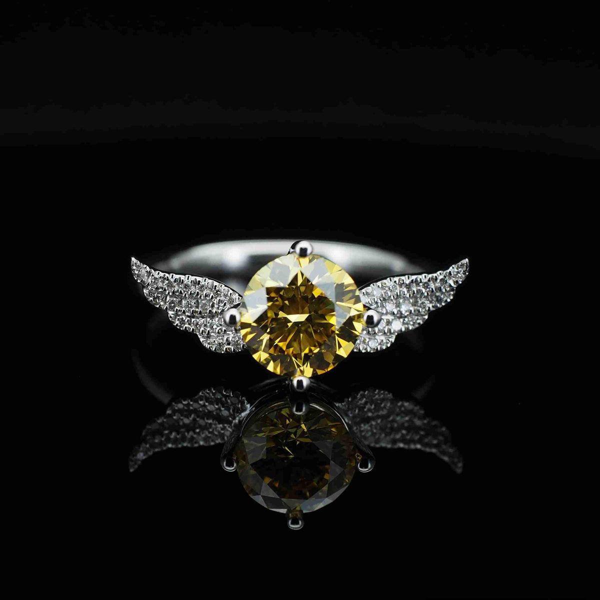 18K/Platinum Wing Design Ring Setting