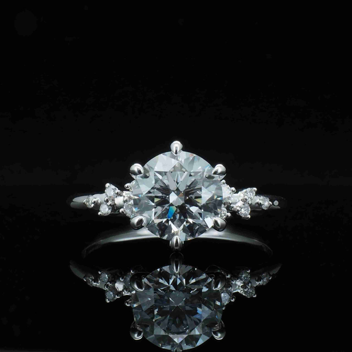 18K/鉑金星河設計戒指托