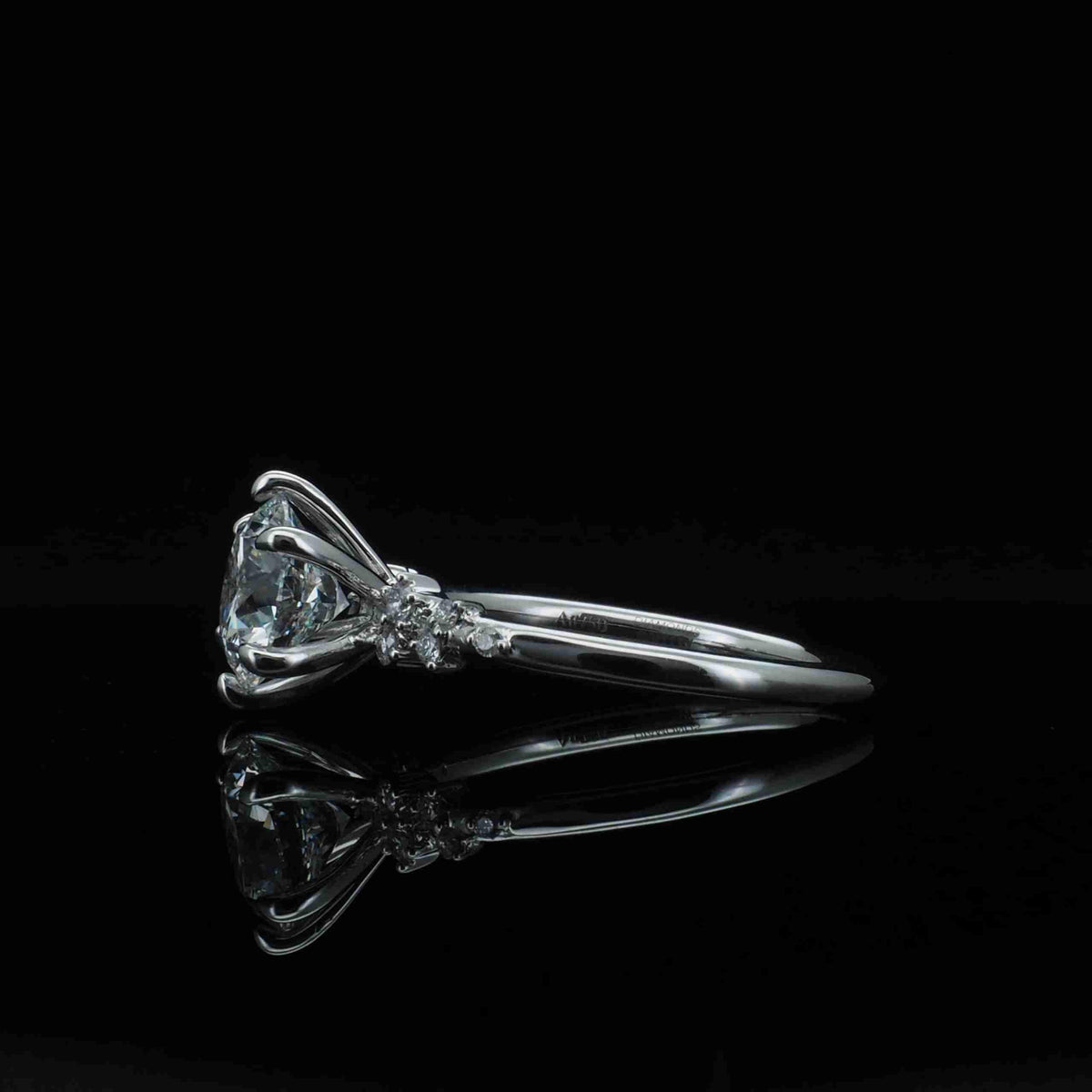 18K/Platinum Stardust Design Ring Setting