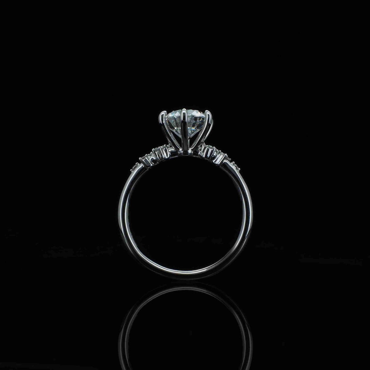 18K/Platinum Stardust Design Ring Setting