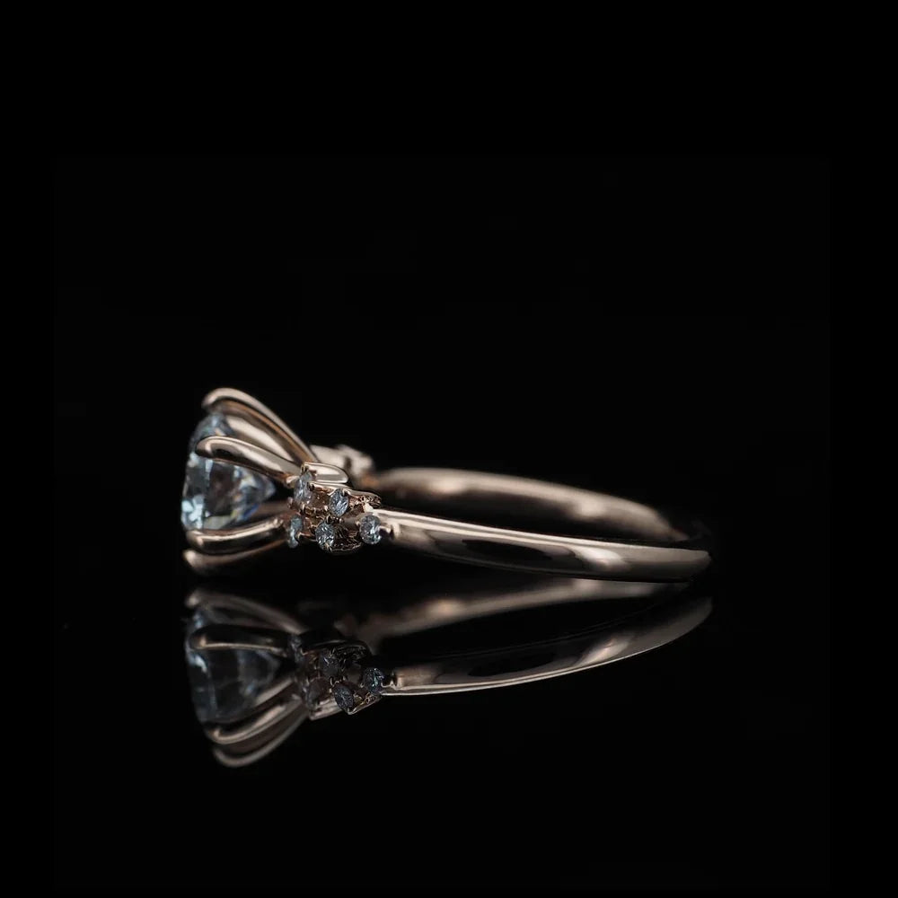 18K/Platinum Stardust Design Ring Setting