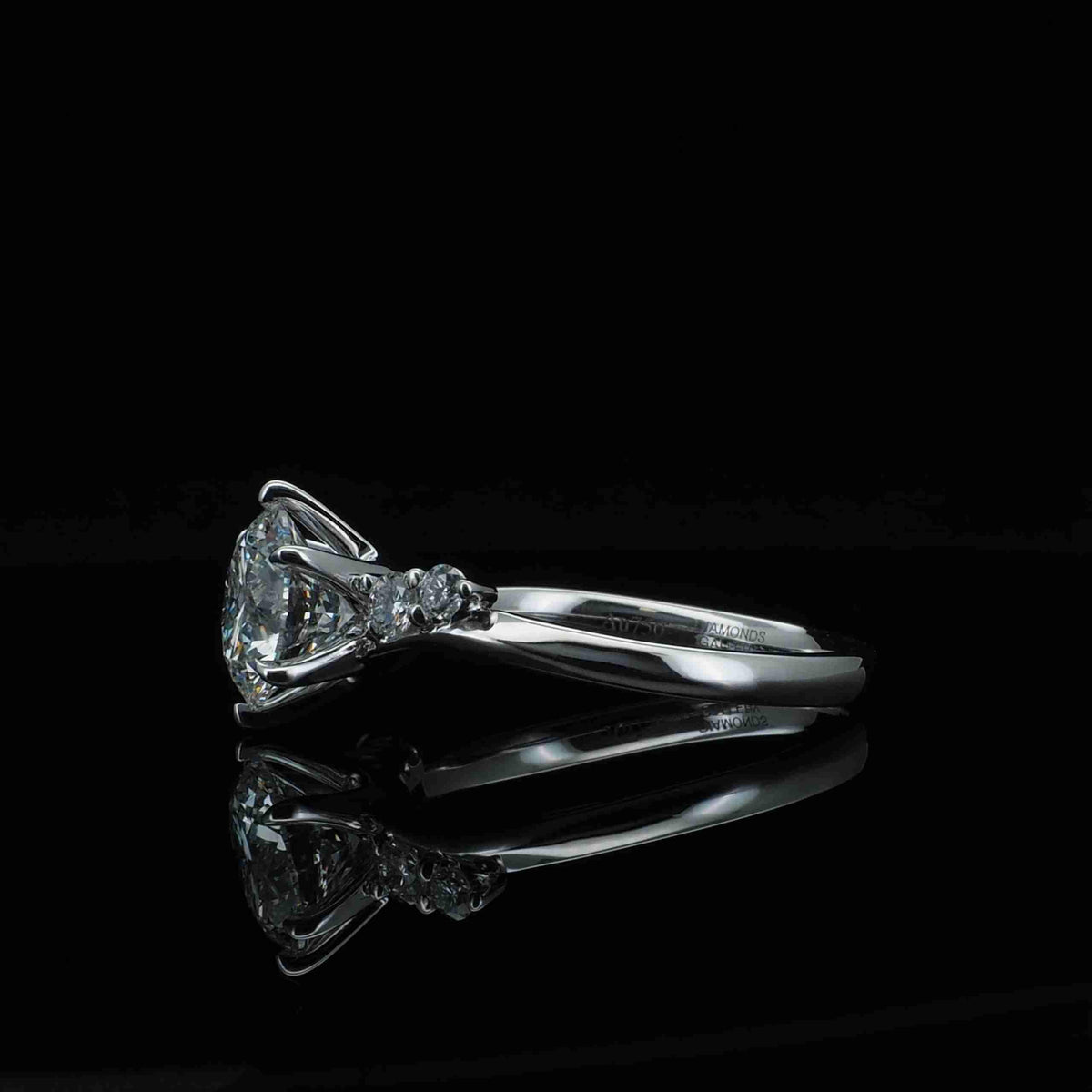 18K/Platinum Saturn Ring Design Ring Setting