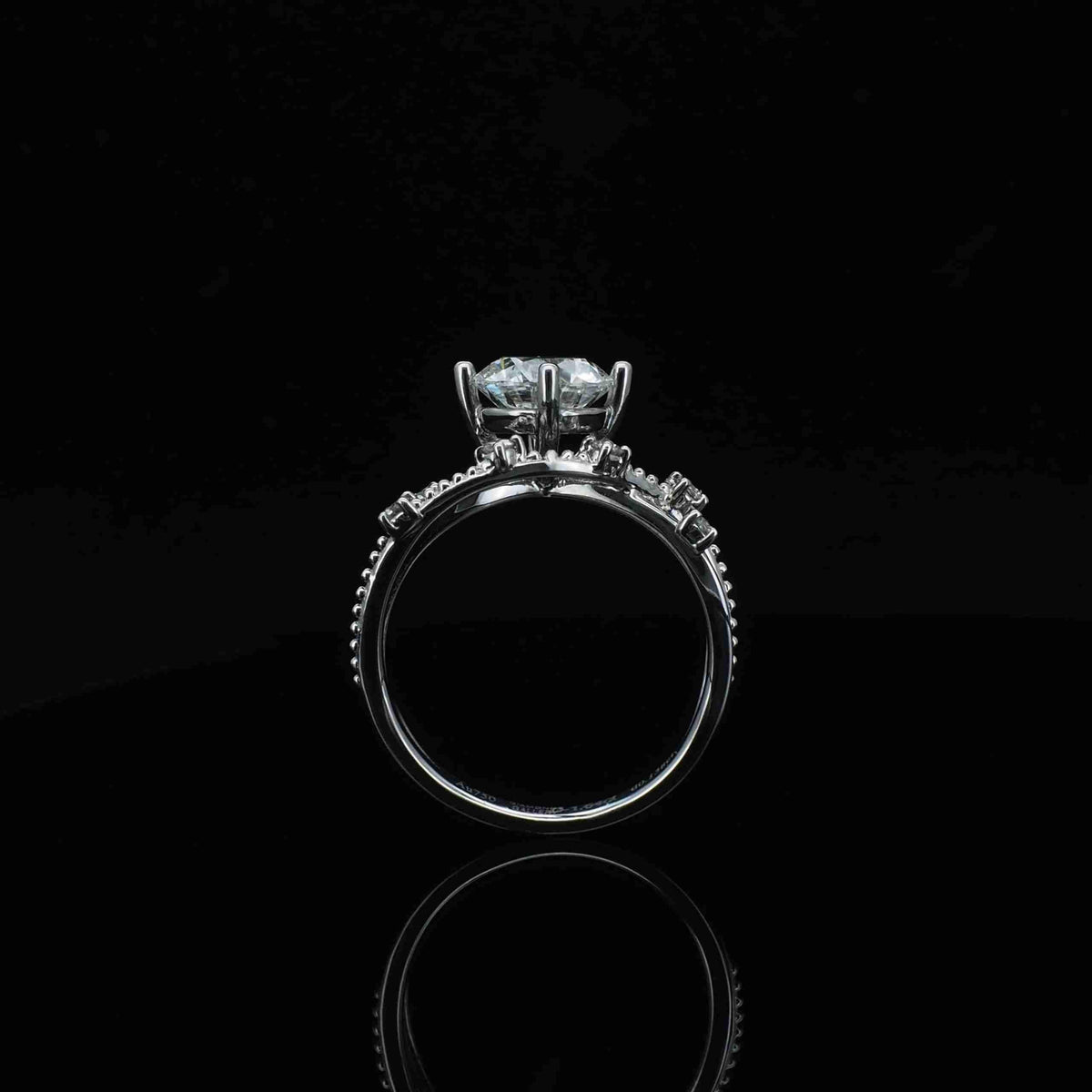 18K/Platinum Intertwined Galaxy Design Ring Setting