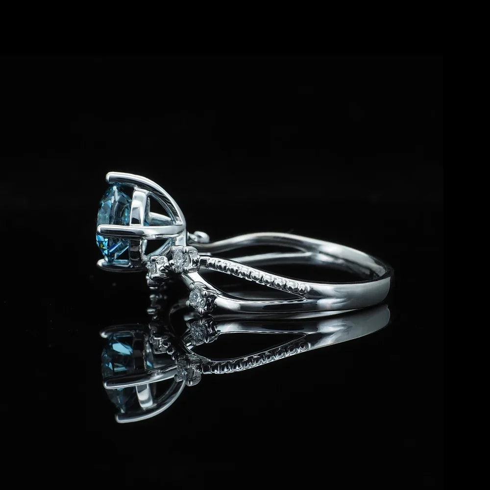 18K/Platinum Intertwined Galaxy Design Ring Setting