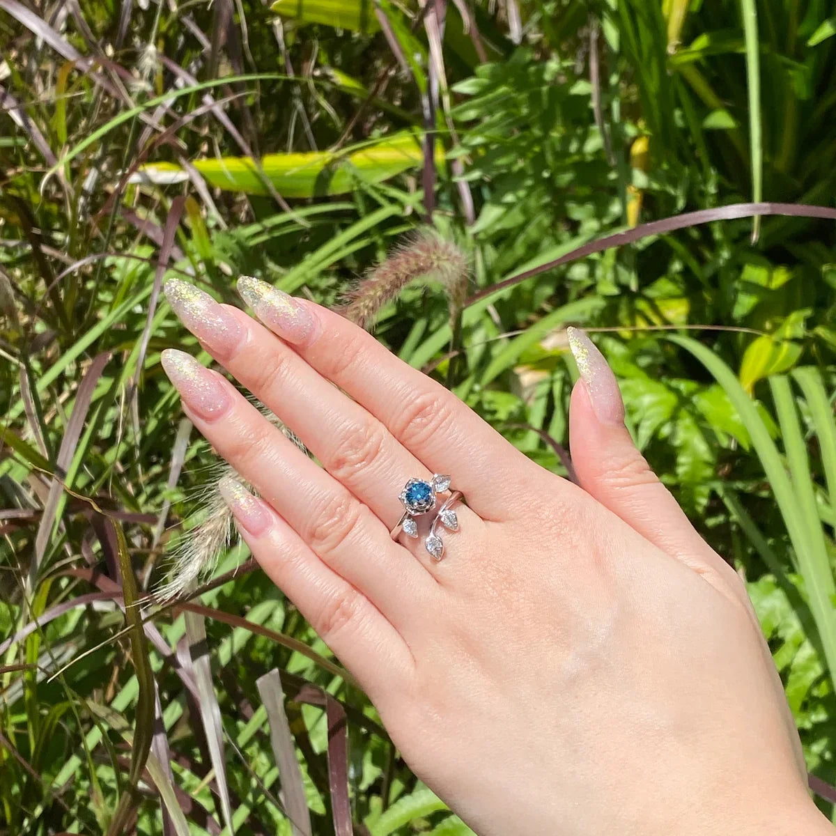 18K/Platinum Rose Design Ring Setting