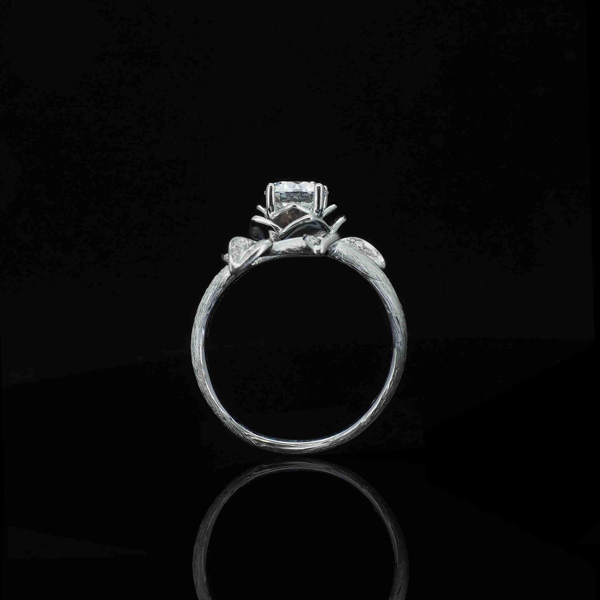 18K/Platinum Rose Design Ring Setting