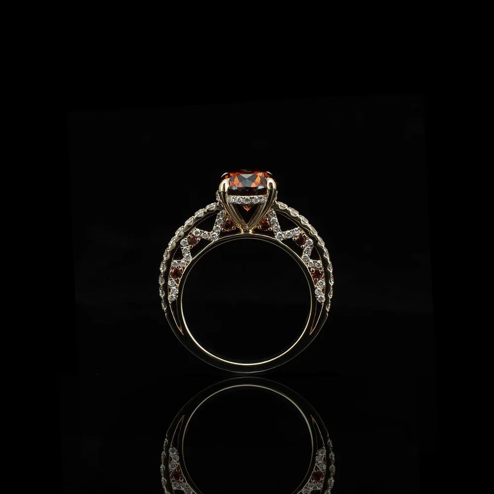 18K/Platinum Ring-in-Ring Design Setting