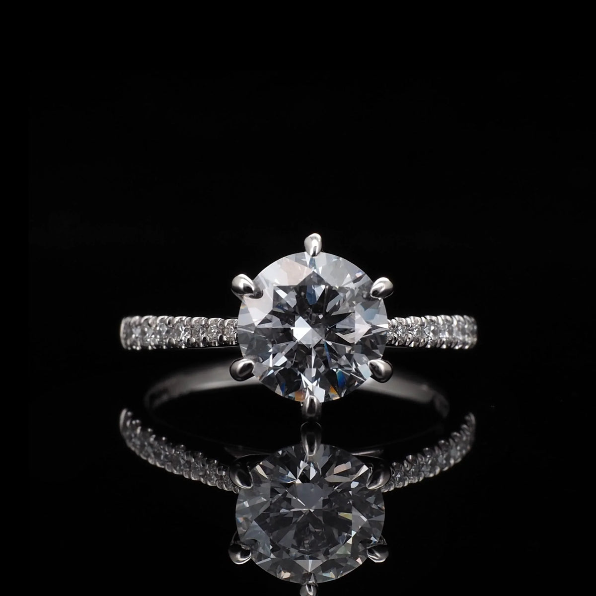 18K/Platinum Six-Prong Diamond Setting Ring Mount