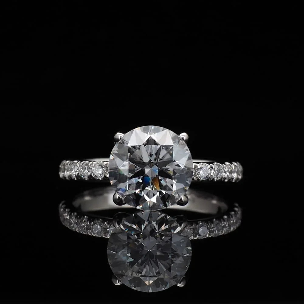 18K/Platinum Ring Setting with Halo Design