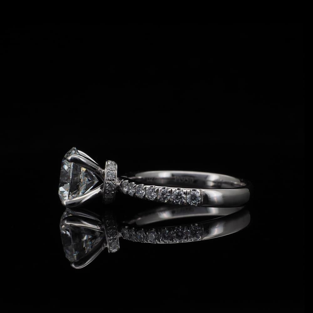 18K/Platinum Ring Setting with Halo Design