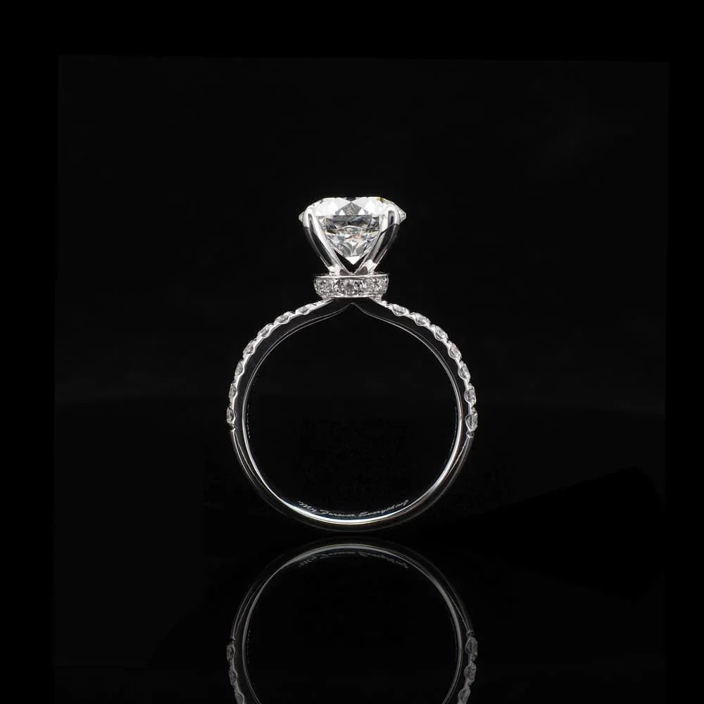 18K/Platinum Ring Setting with Halo Design