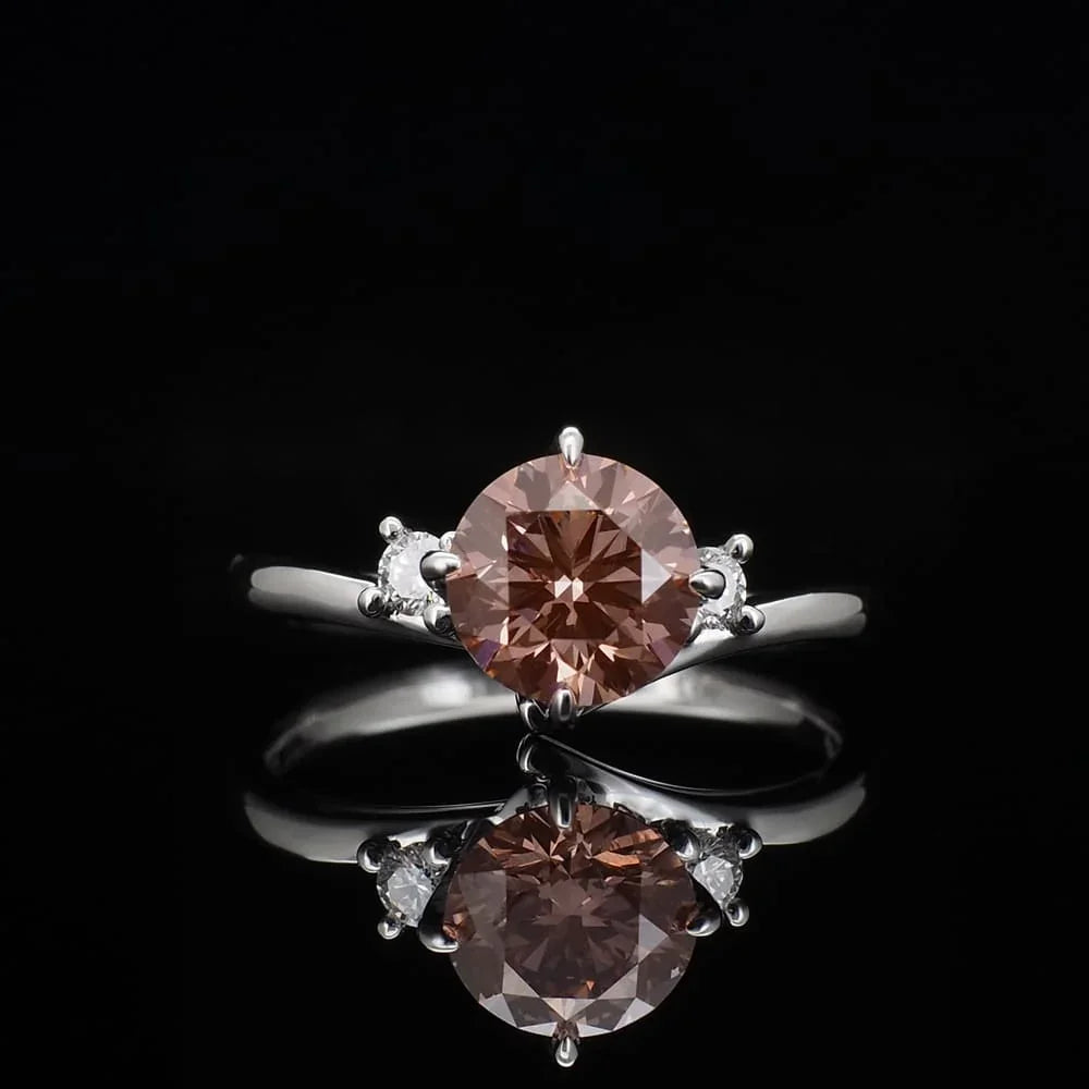 18K Gold/Platinum Six-Prong Three-Stone Engagement Ring Setting