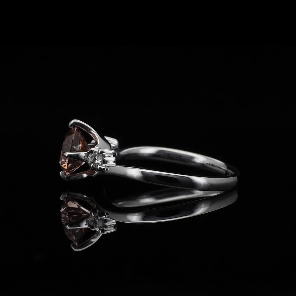 18K Gold/Platinum Six-Prong Three-Stone Engagement Ring Setting