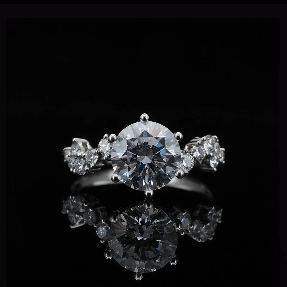 18K/Platinum Bar Design Ring Setting