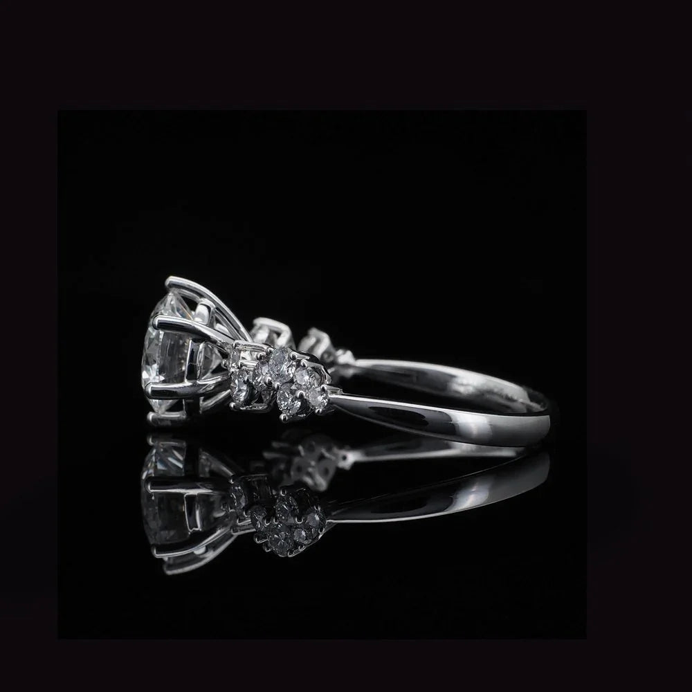 18K/Platinum Bar Design Ring Setting