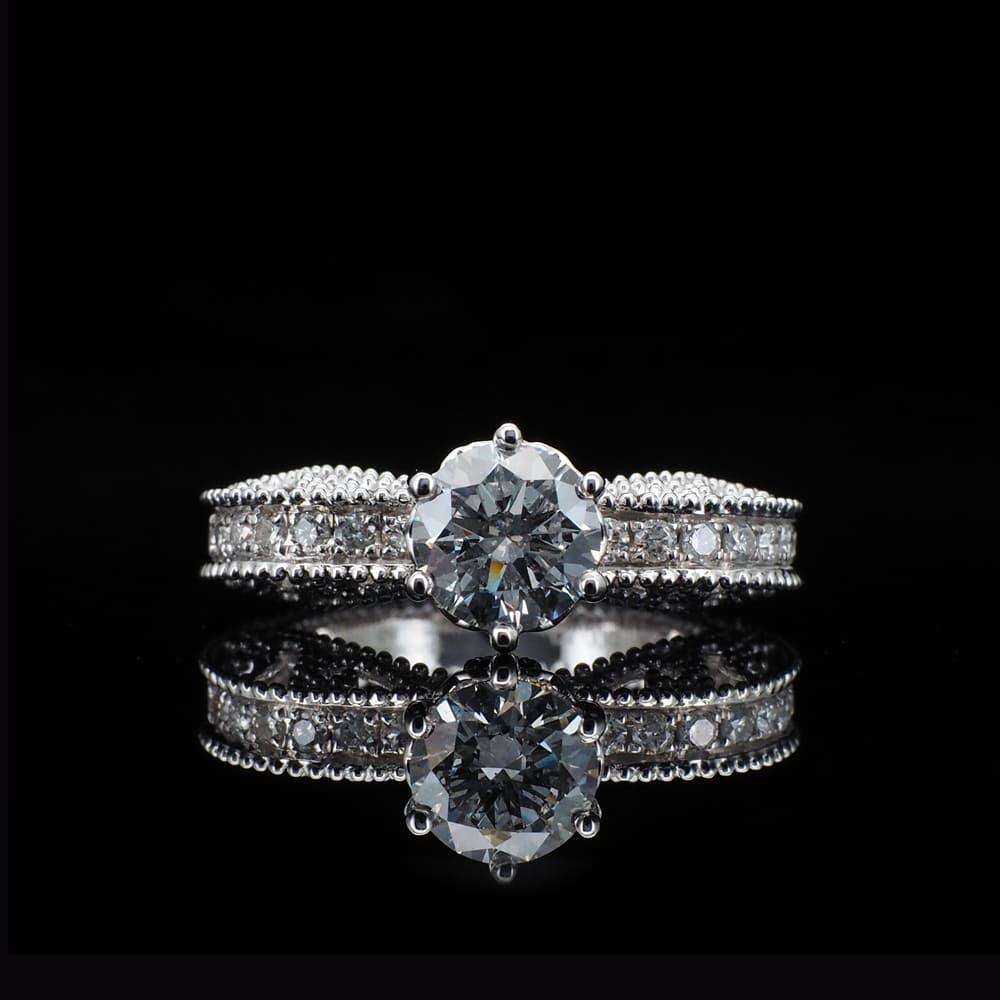 18K/Platinum Heart-in-Heart Design Ring Setting