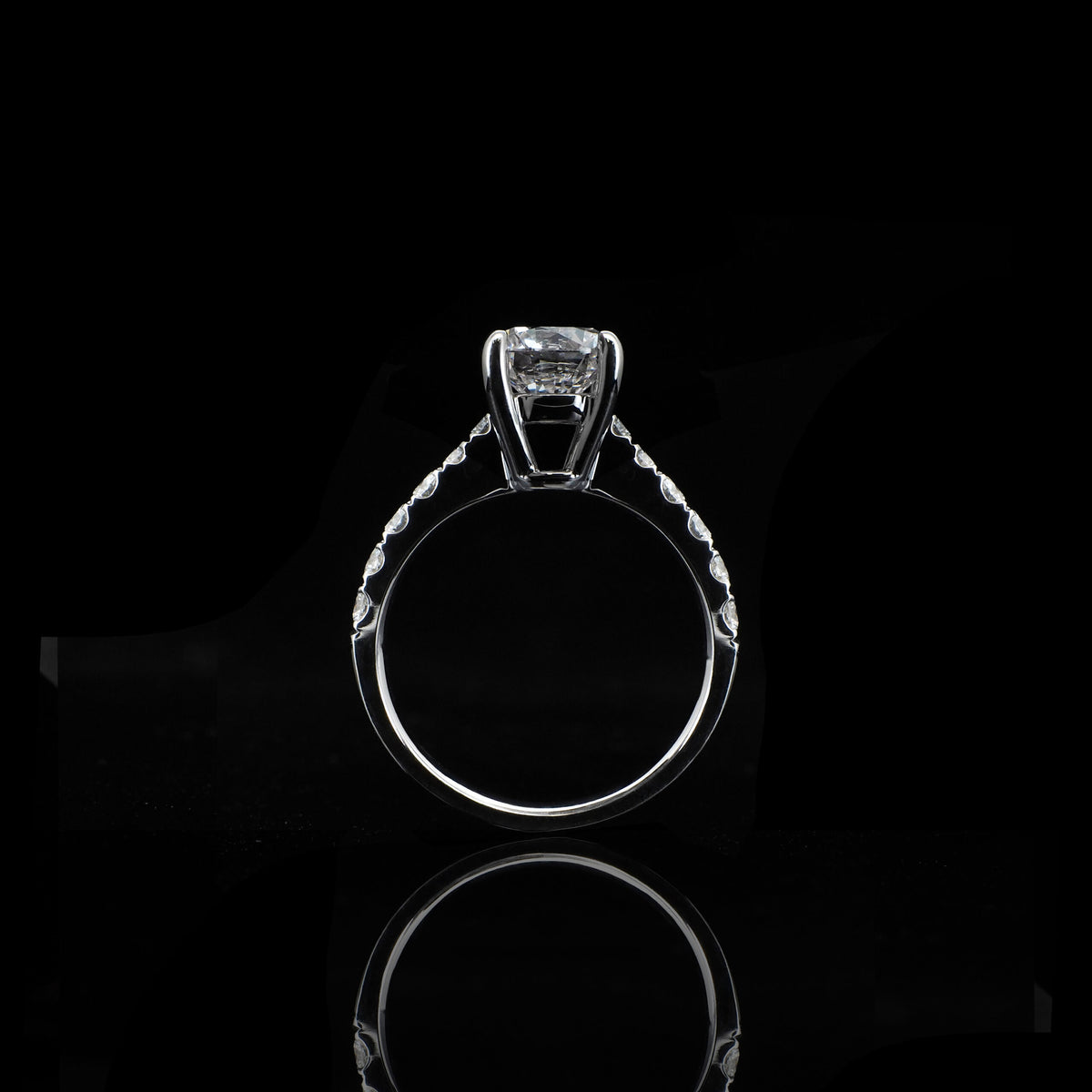 18K/Platinum Pave Setting Ring Mounting