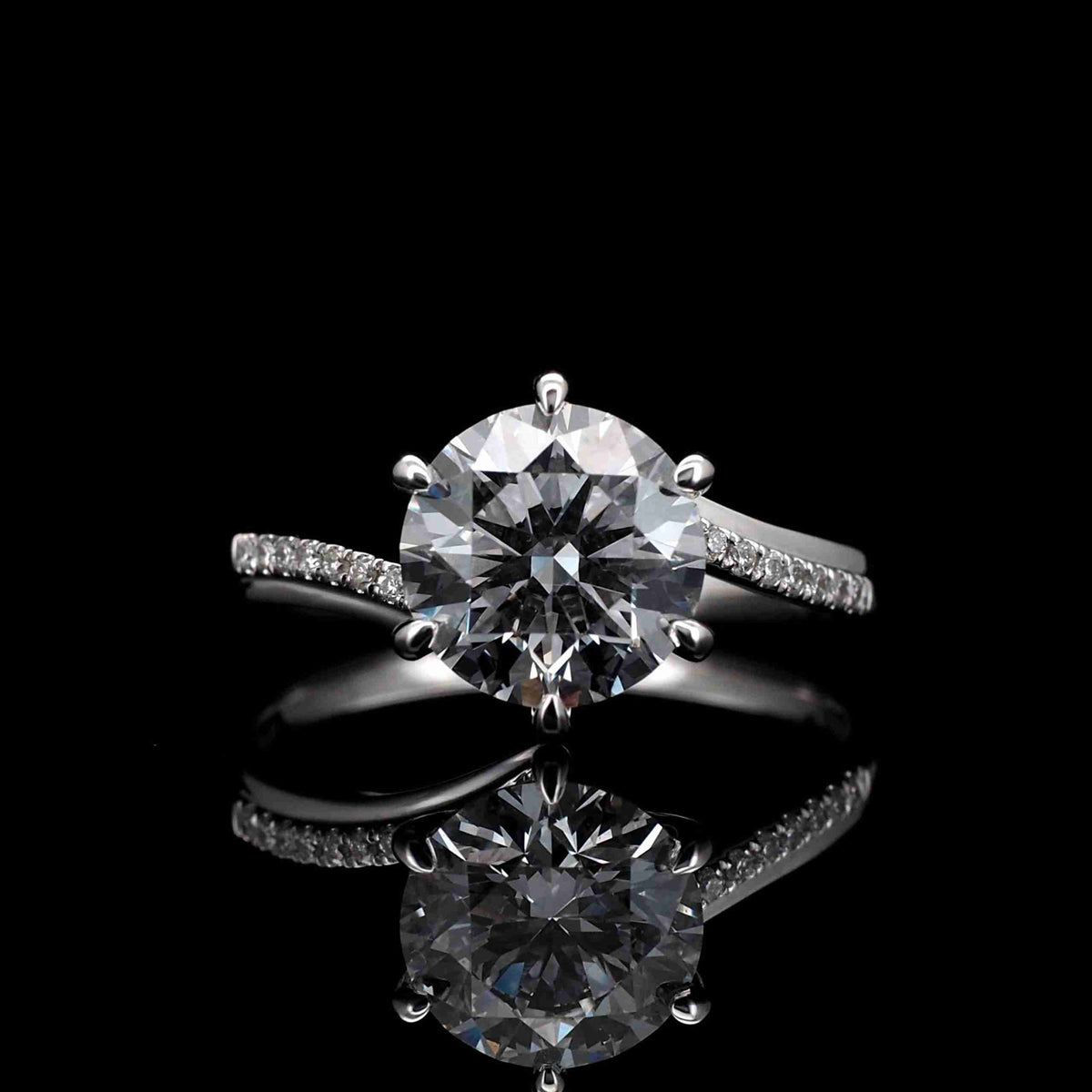 18K/Platinum Half-and-Half Design Ring Setting