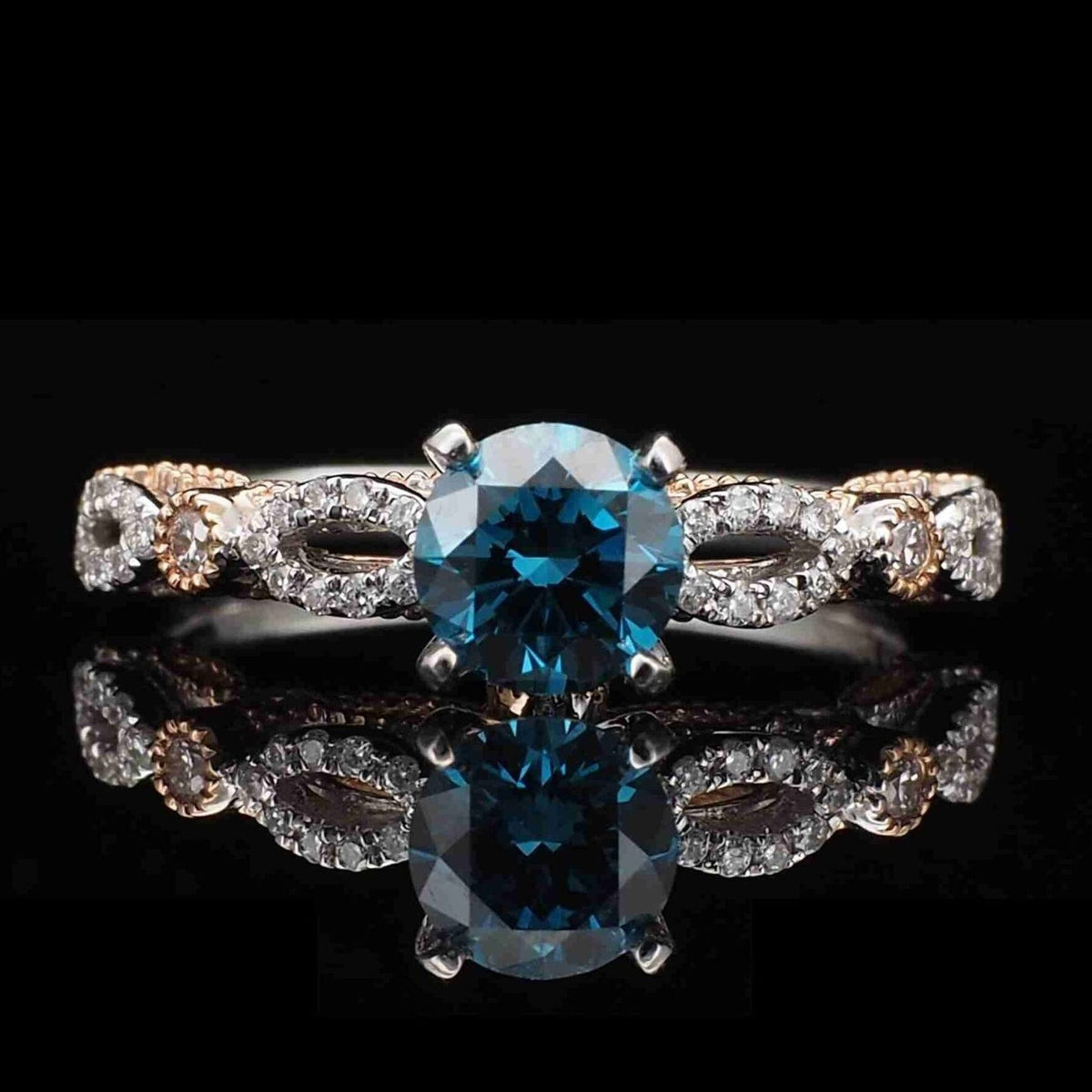 18K/Platinum Ring Setting with Knot Design