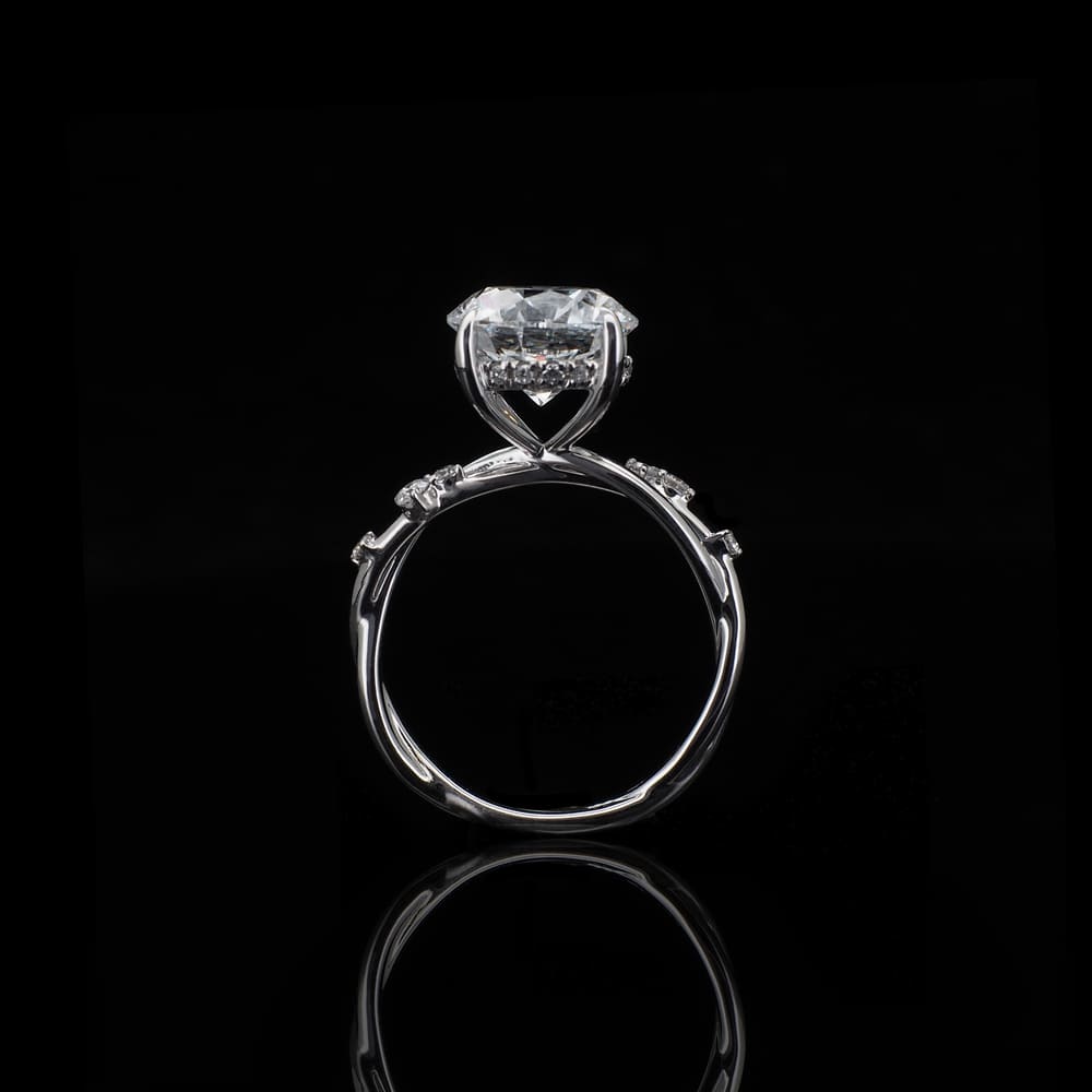 18K/Platinum Five-Stone Vine Design Ring Setting