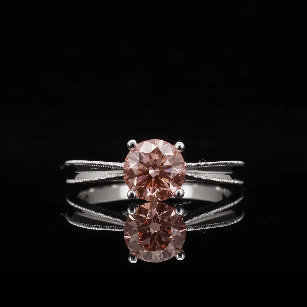 18K/Platinum Beaded Ring Setting