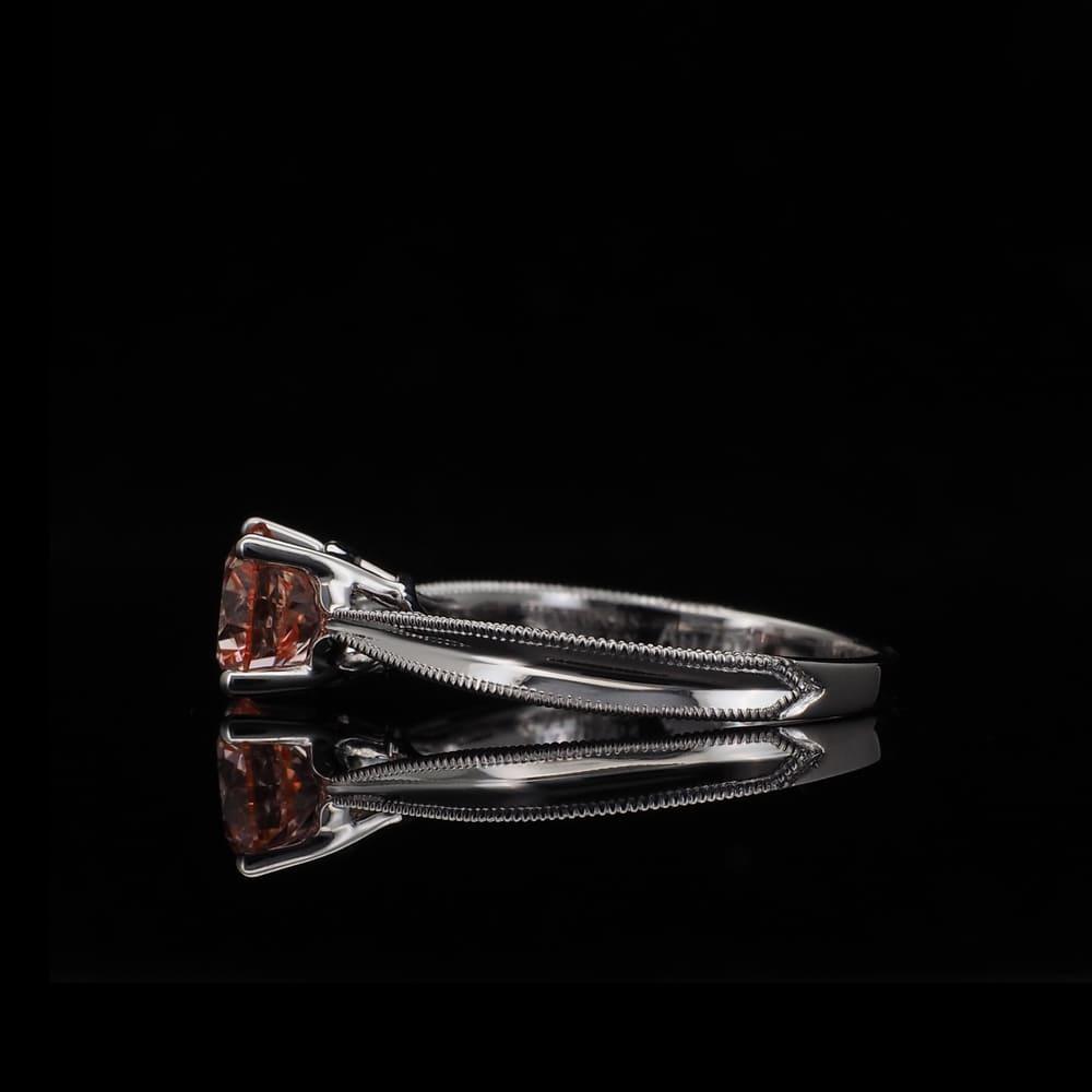 18K/Platinum Beaded Ring Setting