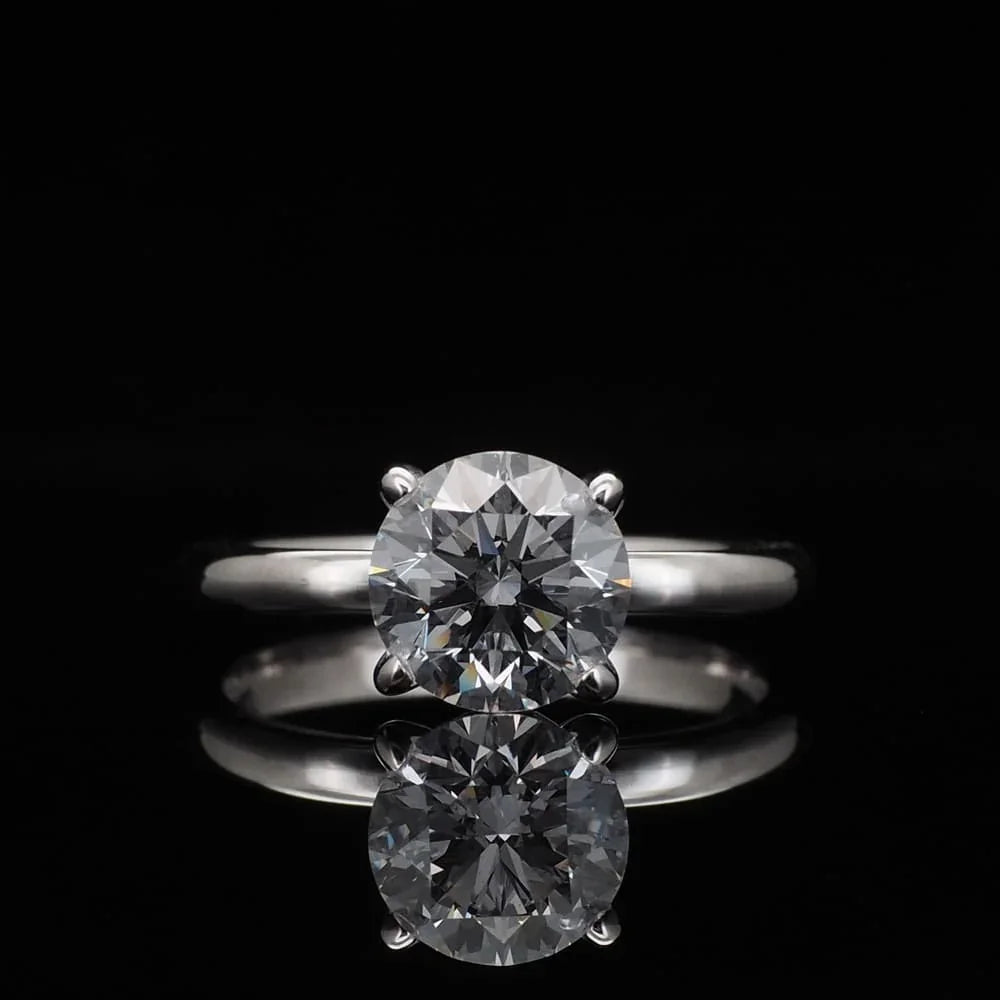 18K/Platinum Solitaire Bezel Setting Ring Mount