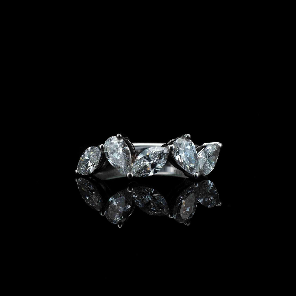 18K Gold Pear & Marquise Lab Grown Diamond Ring