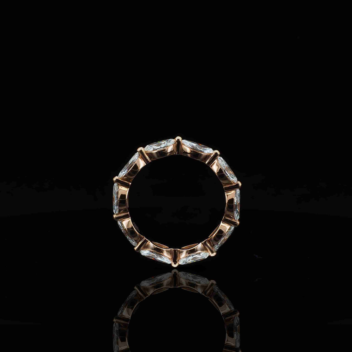 18K White Gold Marquise Lab Grown Diamond Full Eternity Ring