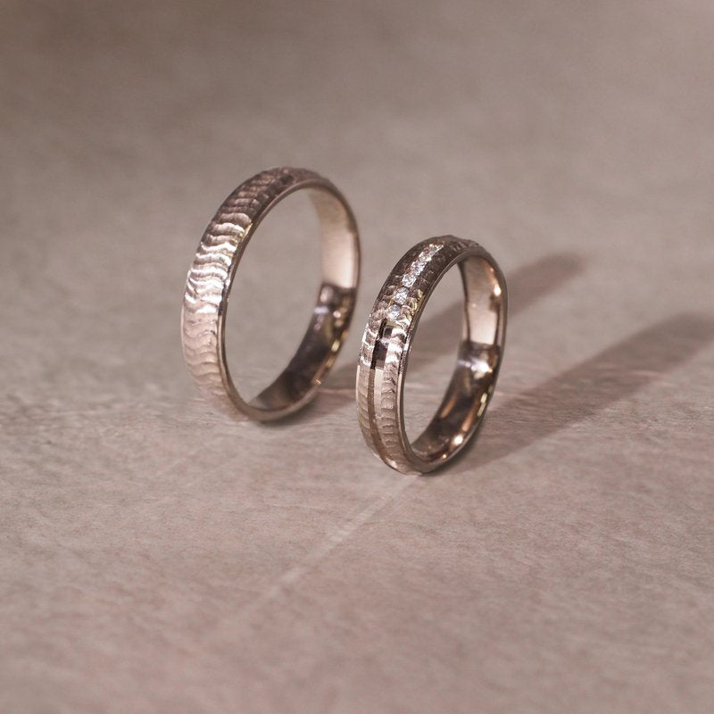 German-made 18K gold handmade wedding rings