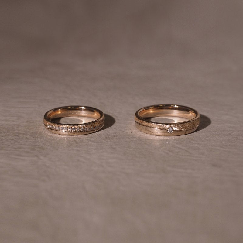German-made 18K gold handmade wedding rings