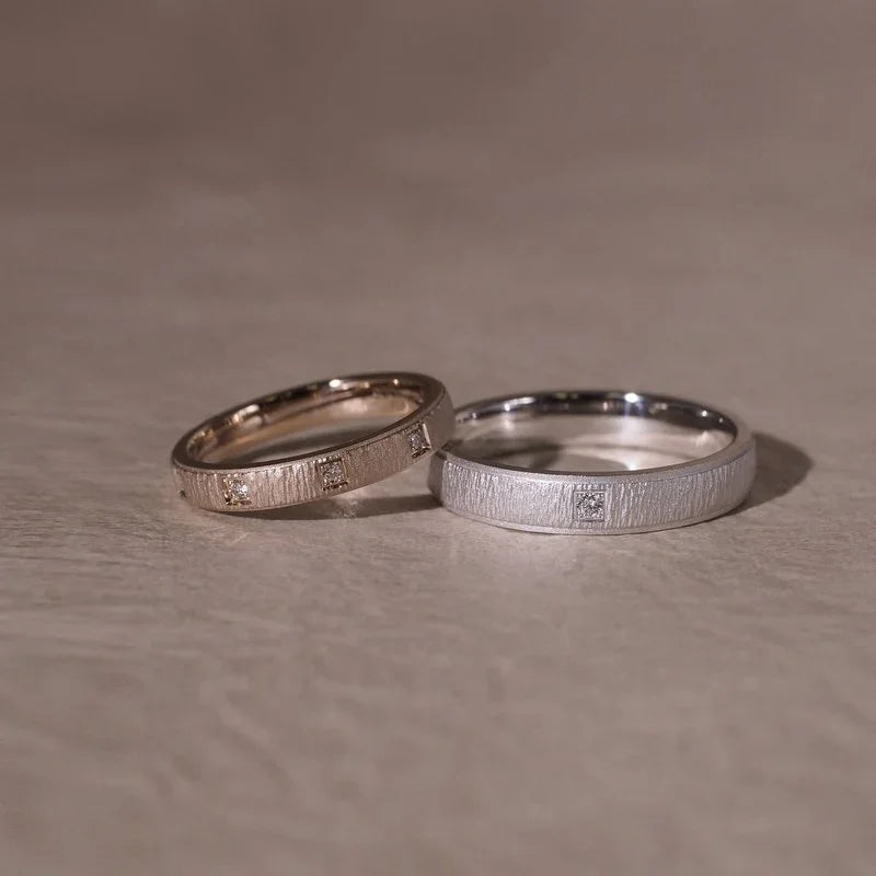 German-made 18K gold handcrafted wedding rings