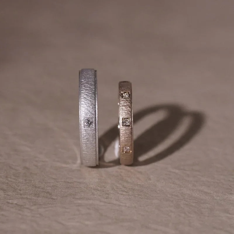 German-made 18K gold handcrafted wedding rings