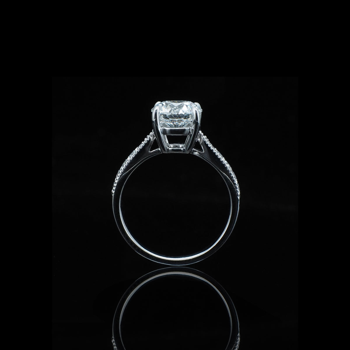 18K/Platinum Milgrain Delicate Ring Setting
