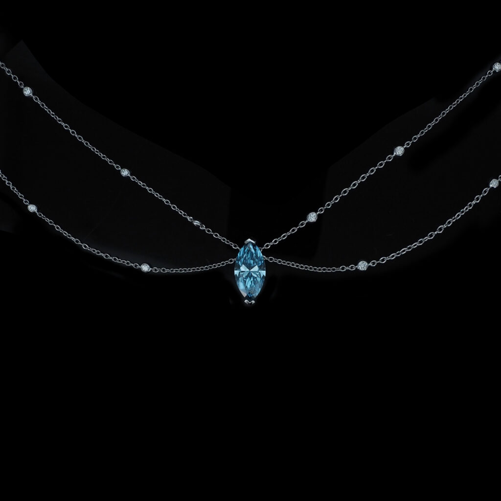 NLC048 Drop of Ocean 鑽石頸鏈