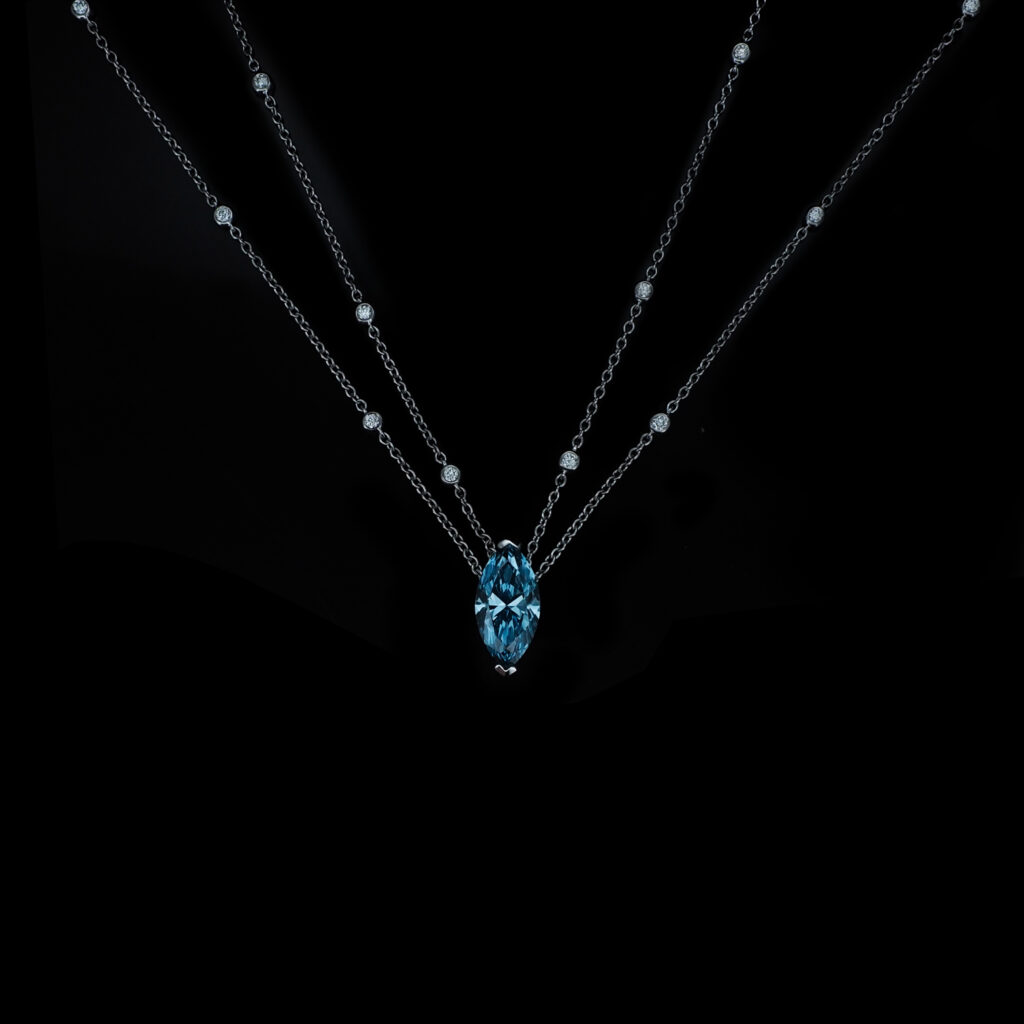 NLC048 Drop of Ocean 鑽石頸鏈