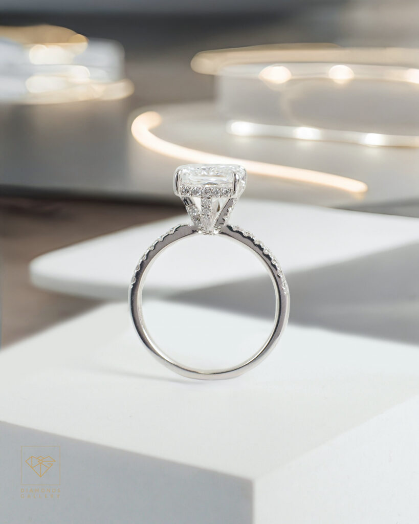 求婚戒指流行趨勢 Hidden Halo 培育鑽石戒指