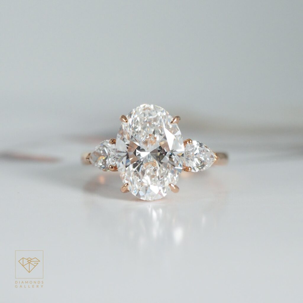 求婚戒指流行趨勢 Oval 培育鑽石戒指